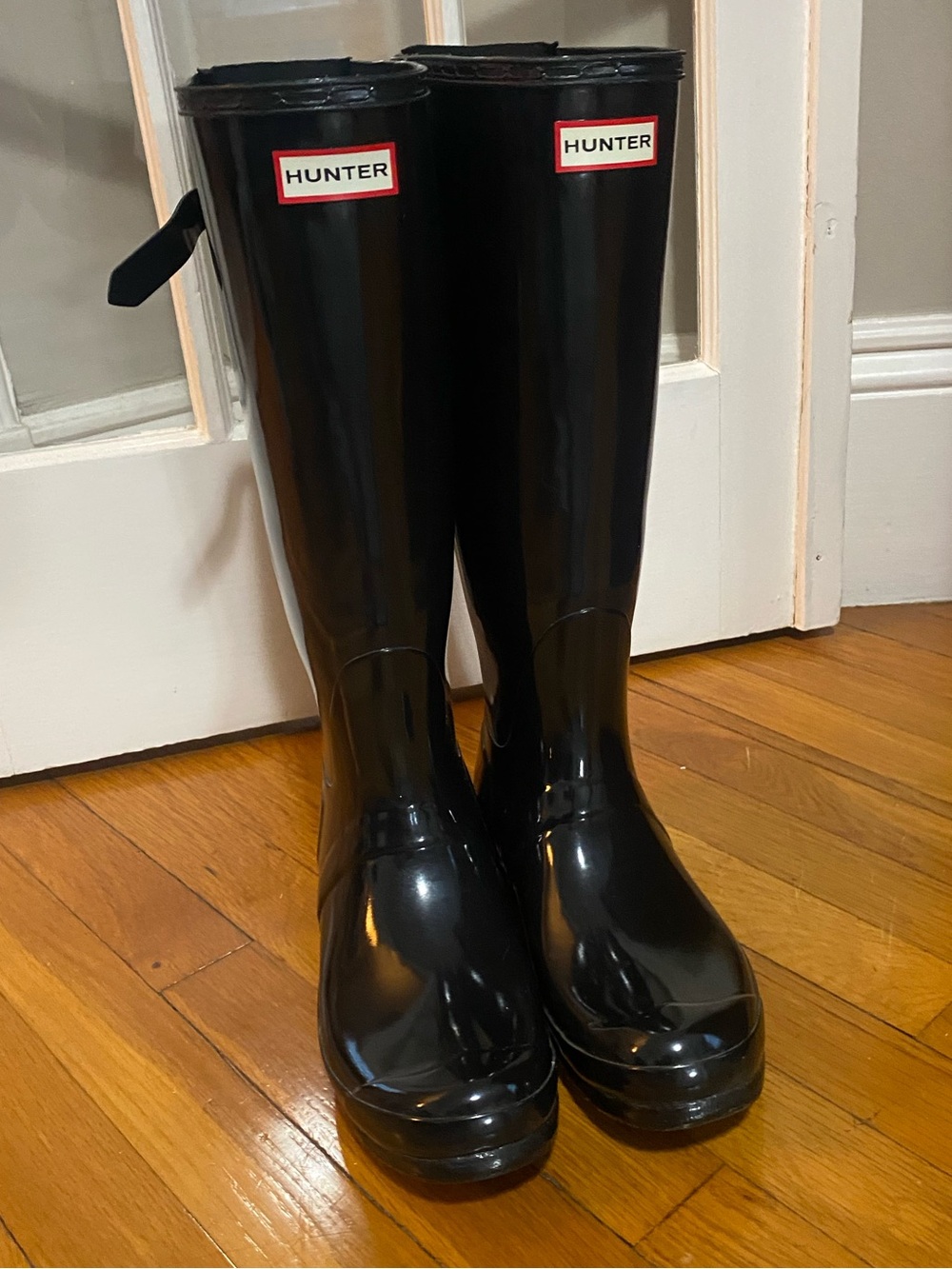 Hunter Waterproof Women’s Tall Black Gloss Boot - Size 10